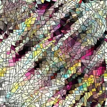 Vector seamless mosaic art pattern. Art background. Stock Illustration