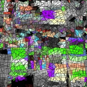 Vector seamless mosaic art pattern. Art background. Stock Illustration