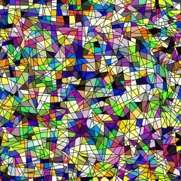 Vector seamless mosaic art pattern. Art background. Stock Illustration