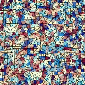 Vector seamless mosaic art pattern. Art background. Stock Illustration
