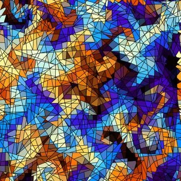 Vector seamless mosaic art pattern. Art background. Stock Illustration