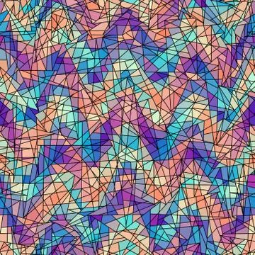 Vector seamless mosaic art pattern. Art background. Stock Illustration