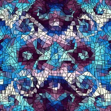 Vector seamless mosaic art pattern. Art background. Stock Illustration