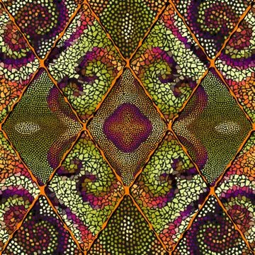 Vector seamless mosaic art pattern. Art background. Stock Illustration