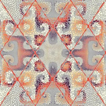 Vector seamless mosaic art pattern. Art background. Stock Illustration