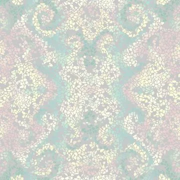 Vector seamless mosaic art pattern. Art background. Illustrazione stock