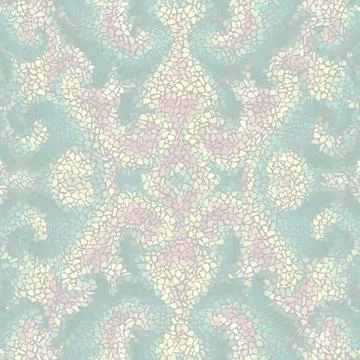 Vector seamless mosaic art pattern. Art background. Stock Illustration