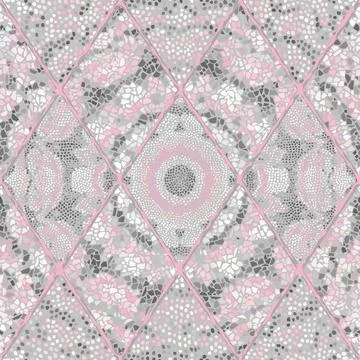 Vector seamless mosaic art pattern. Art background. Stock Illustration