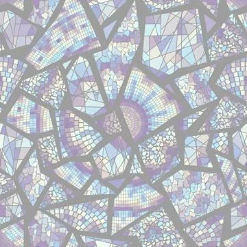 Vector seamless mosaic art pattern. Art background. Illustrazione stock