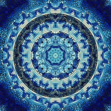 Vector seamless mosaic art pattern. Art background. Illustrazione stock