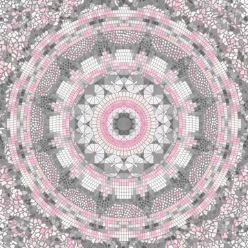 Vector seamless mosaic art pattern. Art background. Stock Illustration