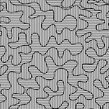 Vector seamless mosaic art pattern. Art background. Stock Illustration