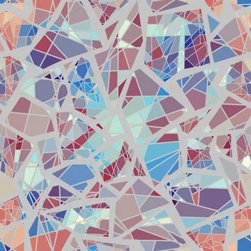 Vector seamless mosaic art pattern. Art background. Stock Illustration