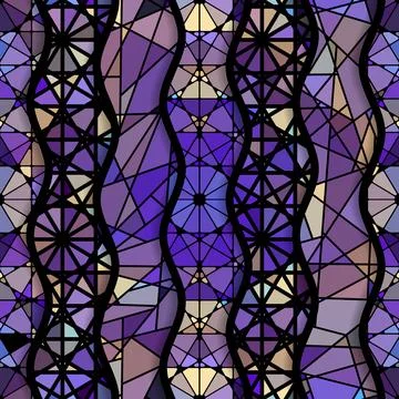 Vector seamless mosaic art pattern. Art background. Stockillustratie