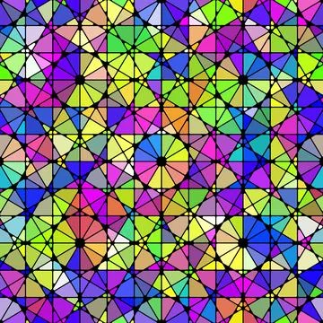 Vector seamless mosaic art pattern. Art background. Stock Illustration