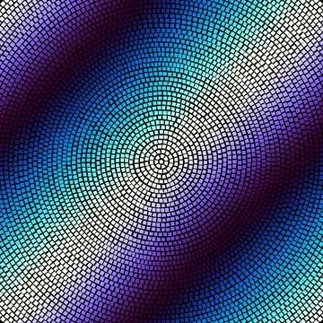 Vector seamless mosaic art pattern. Art background. Stock Illustration