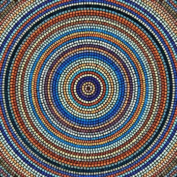 Vector seamless mosaic art pattern. Art background. Illustrazione stock