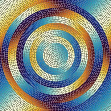Vector seamless mosaic art pattern. Art background. Stockillustratie