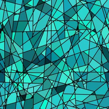 Vector seamless mosaic art pattern. Art background. Stock Illustration