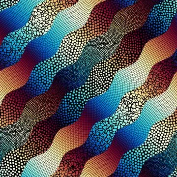 Vector seamless mosaic art pattern. Art background. Illustrazione stock