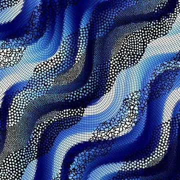 Vector seamless mosaic art pattern. Art background. Stock Illustration