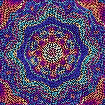 Vector seamless mosaic art pattern. Art background. Mandala image Illustrazione stock