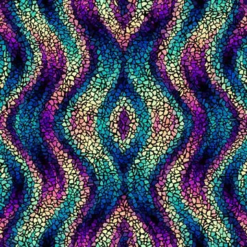 Vector seamless mosaic art pattern. Art background. Stockillustratie