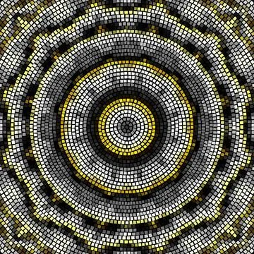 Vector seamless mosaic art pattern. Art background. Stock Illustration