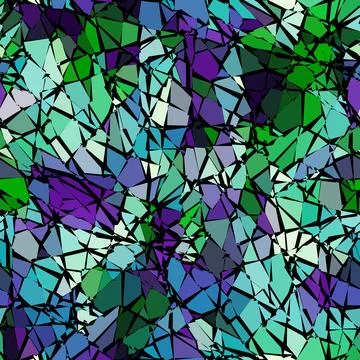 Vector seamless mosaic art pattern. Art mosaic background. 스톡 일러스트