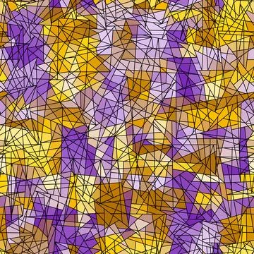 Vector seamless mosaic art pattern. Art mosaic background. 스톡 일러스트