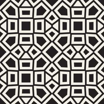 Vector Seamless Mosaic Ethnic Pattern Stock Illustration