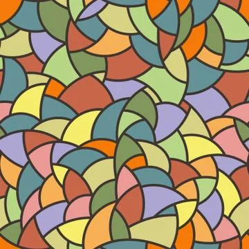 Vector seamless mosaic pattern of polygonal elements 스톡 일러스트