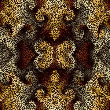 Vector seamless mosaic tile pattern. Ceramic tiles background. Stock Illustration