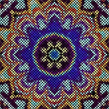 Vector seamless mosaic tile pattern. Ceramic tiles background. Vector image. 库存插图