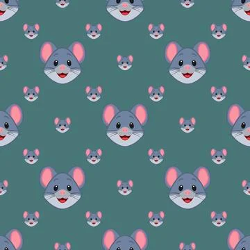 Vector seamless mouse pattern Stock Illustration
