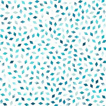 Vector Seamless Multicolor Blue Gradient Rhombus Jumble Pattern Stock Illustration