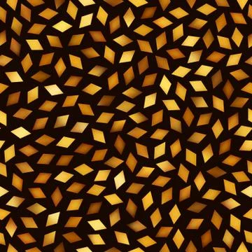 Vector Seamless Multicolor Golden Gradient Rhombus Jumble Pattern Stock Illustration
