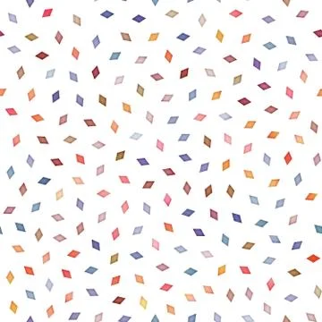 Vector Seamless Multicolor Gradient Rhombus Jumble Pattern Stock Illustration