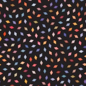 Vector Seamless Multicolor Gradient Rhombus Jumble Pattern Stock Illustration