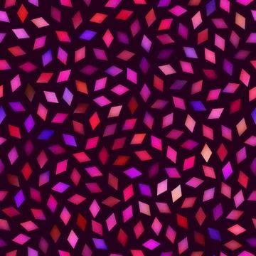 Vector Seamless Multicolor Gradient Rhombus Jumble Pattern Stock Illustration