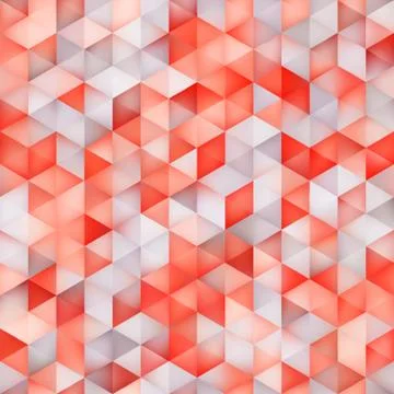 Vector Seamless Multicolor Gradient Triangle Shape Grid Geometric Pattern Stock Illustration