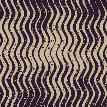 Vector Seamless Navy Grey Color Hand Drawn Rough Wavy Lines Retro Grunge Pattern Stockillustratie