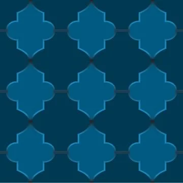Vector Seamless Oriental Morrocan Blue Pattern Stock Illustration