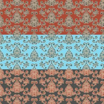 Vector seamless oriental wallpaper pattern Stock Illustration