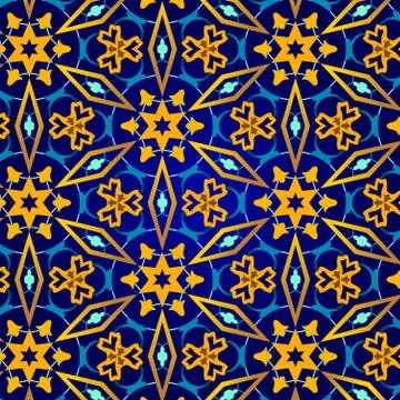 Vector seamless ornamental eastern pattern Stock Illustration