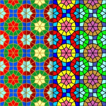 Vector seamless ornamental eastern pattern set illustration 스톡 일러스트