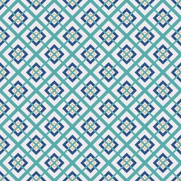 Vector seamless ornamental geometric pattern - color tile texture. Creative Stock Illustration