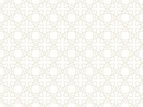 Vector seamless ornamental gold pattern - geometric arabic design. Vector luxury 스톡 일러스트