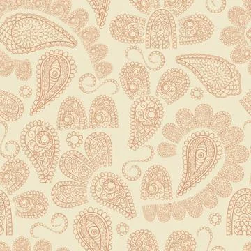 Vector seamless paisley pattern イラスト素材