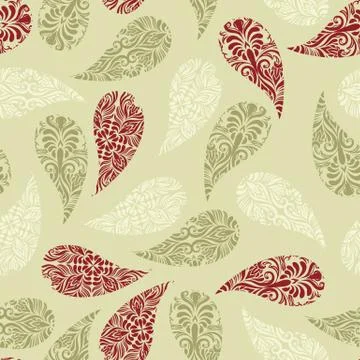 Vector seamless paisley pattern Illustrazione stock